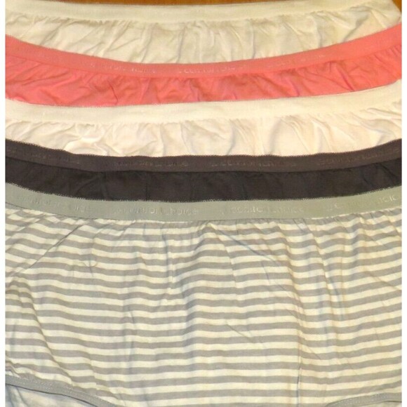 Comfort Choice 5 Pair Cotton Brief Panties Size 10 Plus Size 24W-26W - Picture 4 of 7